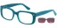 Dámská brýlová obruba se slunečním polarizačním klipem MONDOO 0629 c3 - tyrkysová