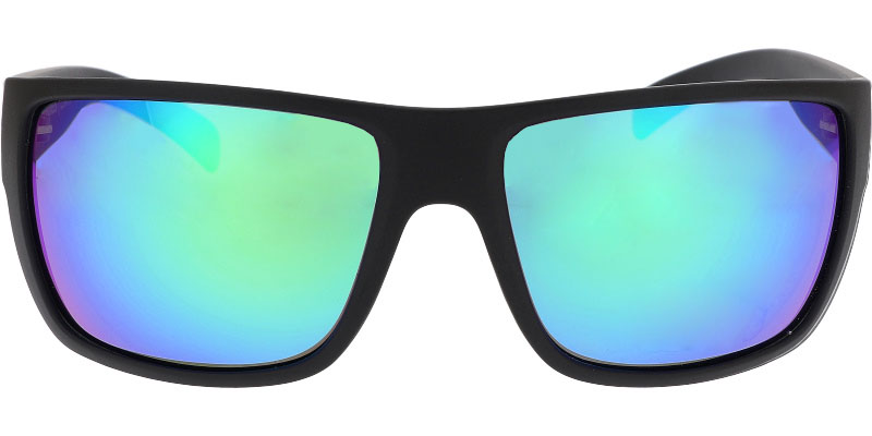 Pánská sluneční sportovní brýle HORSEFEATHERS 399087 c2 zeleno-modrý odlesk