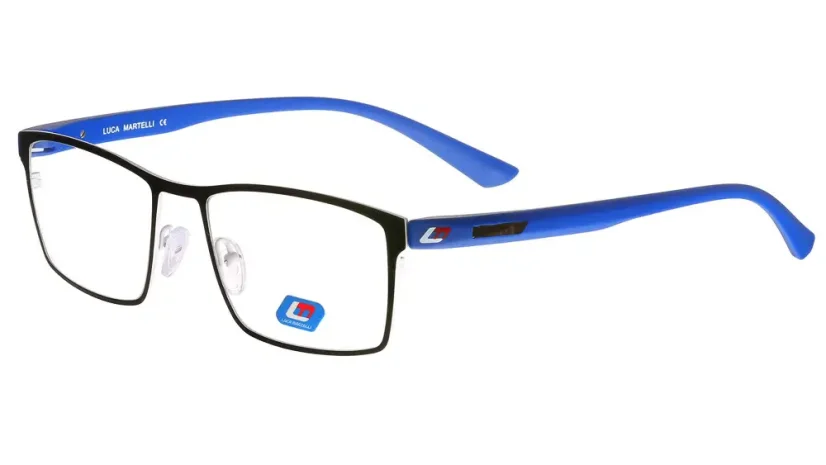 Pánská brýlová obruba Luca Martelli Sport LMS024 Col. 06 - černá/modrá/bílá