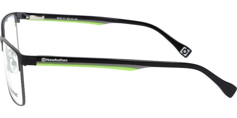 Pánská brýlová obruba HORSEFEATHERS 3816 c1 - černá/šedá/zelená