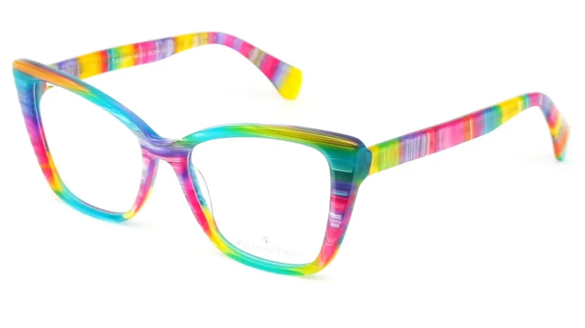 Dámská brýlová obruba TUSSO-481 magic - modrá/růžová/zelená/žlutá