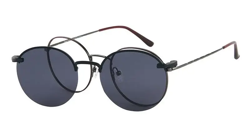 Unisex brýle se slunečním klipem (2v1) London Club LC1138 c3 - černá