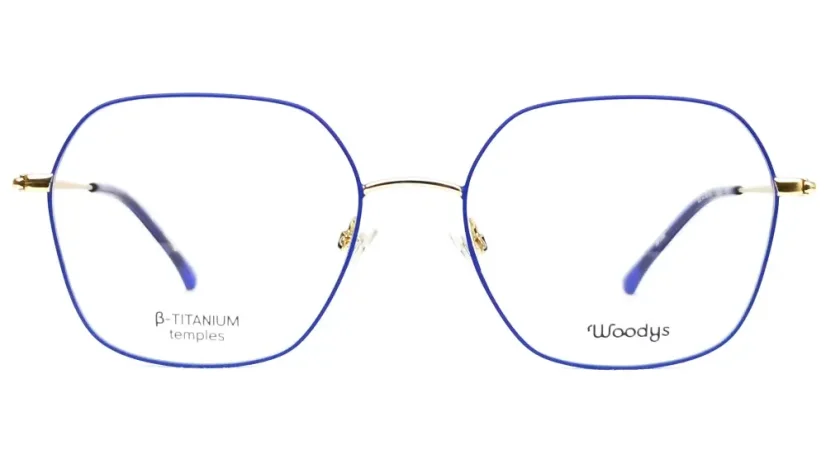 Dámská brýlová obruba Woodys 241008 QUEEN 03 - modrá/zlatá
