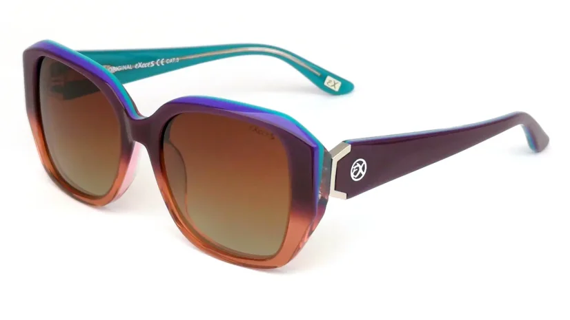 Dámské sluneční brýle EXCCES Polarized EX669-C04 - fialová/tyrkysová