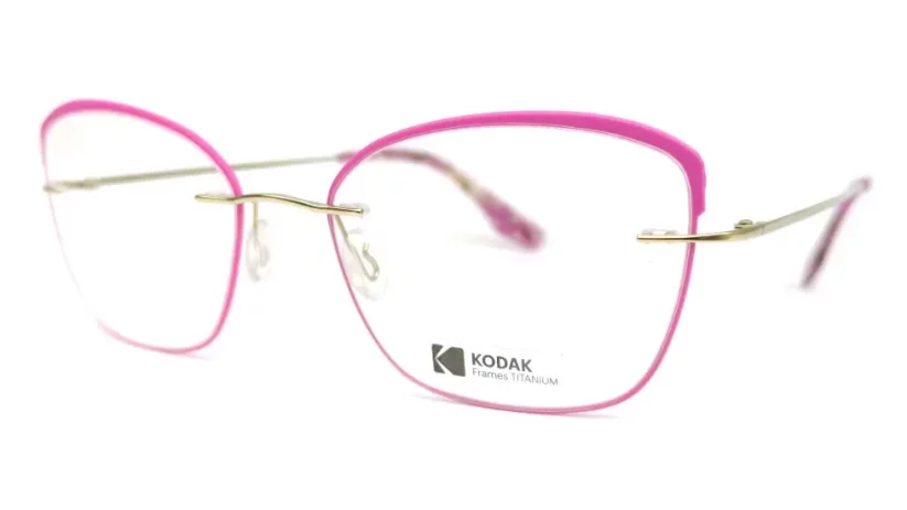 Dámská brýle KODAK FI70-49 101 Titanium - zlatá + růžový rámeček