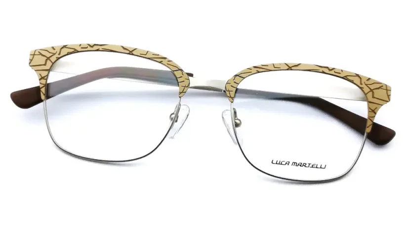 Dámská brýlová obruba Luca Martelli LM 211 C3 - béžová/hnědá/kovová