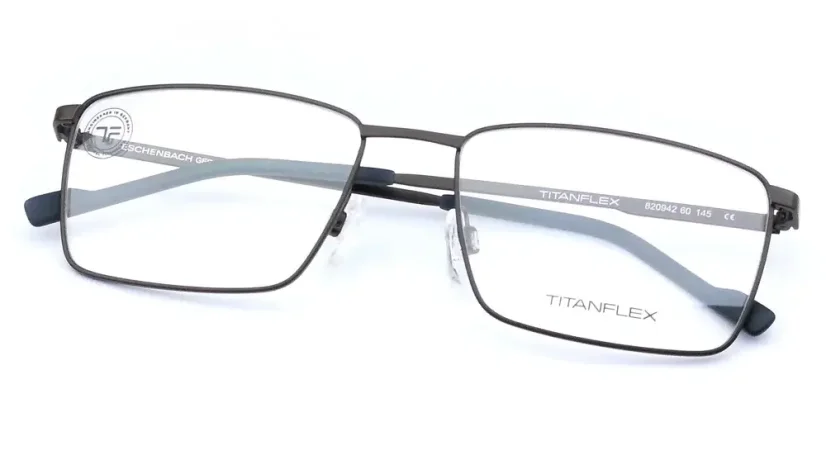 Pánská titanová brýlová obruba TITANFLEX 820942 60 - tmavohnědá/tyrkysová