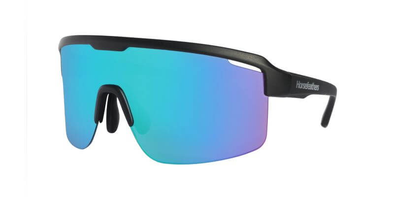 Sportovní sluneční brýle Horsefeathers 391025 SCORPIO c6 černá - zeleno-modrý odlesk