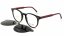 Brýlová obruba se slunečním klipem PARIS CLUB PC20019-10 černá-červená