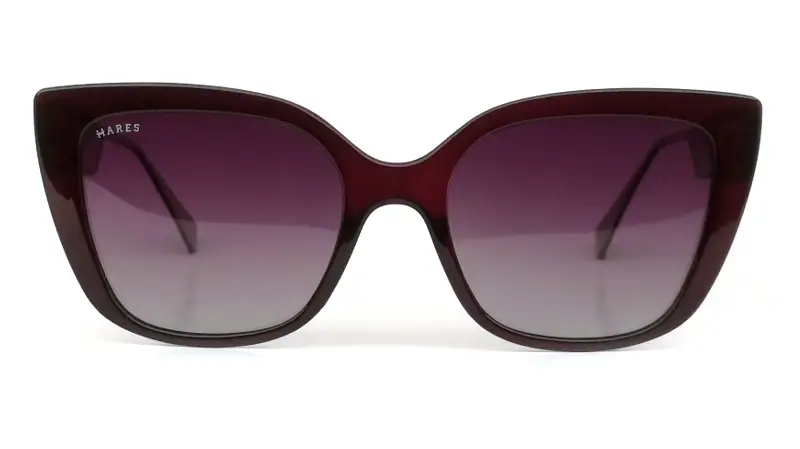 Dámská sluneční brýle s polarizačním filtrem HARES HA5852 C4 - vínová/šedá