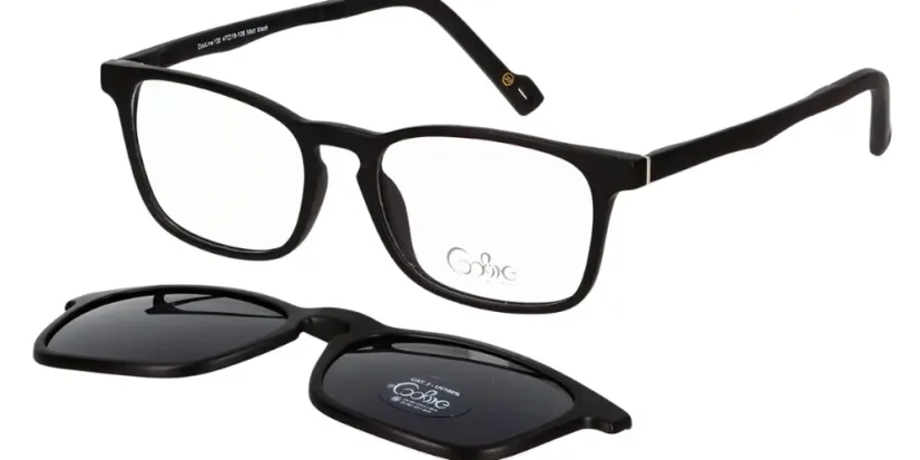 Dětská brýlová obruba se slunečním klipem (2v1) Cooline 132 m.black - černá