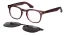 Brýlová obruba se slunečním polarizačním klipem (2v1) Rigiro RGR-23028 c7 grey/brown - šedá/hmědá