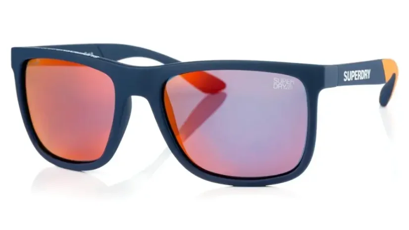 Pánské sluneční brýle s polarizací SUPERDRY SDS RUNNERX C.105P - tmavomodrá/oranžová