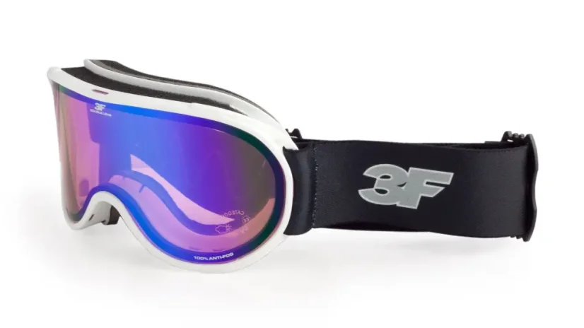 Lyžařské brýle 3F Trace junior 1977s - černá/bílá, zabarvení CAT.1 (růžové), modrý odlesk
