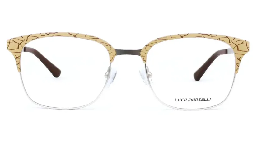 Dámská brýlová obruba Luca Martelli LM 211 C3 - béžová/hnědá/kovová