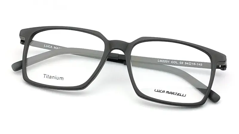 Pánská brýlová obruba Luca Martelli Titanium LM2201 COL. 03 - černá/modrá