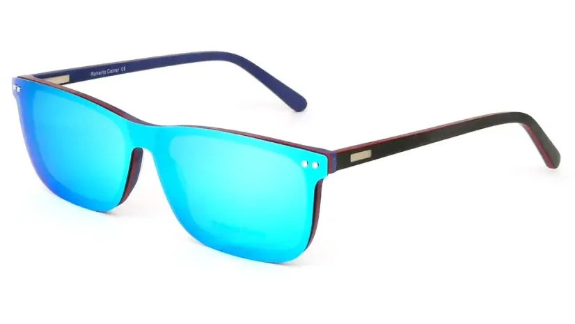Pánské brýle (CLIP-ON) Roberto Carrer RC 1117 Col. 02 - černá/červená/modrá