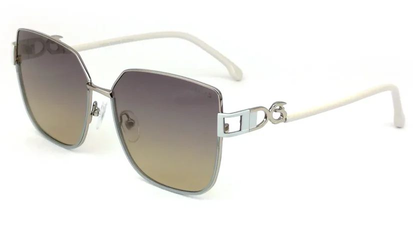 Dámské elegantní sluneční brýle EXCCES EX640 C04 - stříbrná/bílá