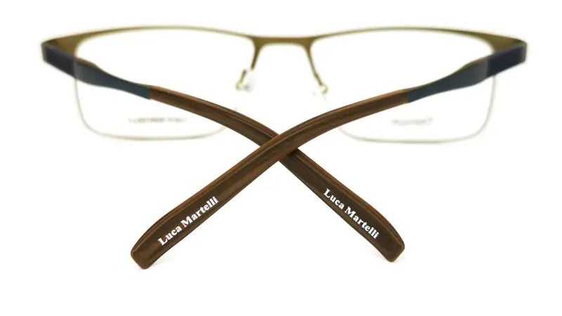 Pánská brýlová obruba Luca Martelli Titanium LM2202 Col. 03 - tmavě modrá/šedá