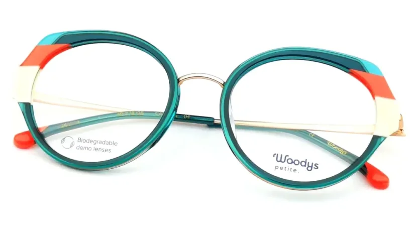 Dámská brýlová obruba WOODYS 240904 CASSINA 04 - tyrkysová/červená/bílá/zlatá