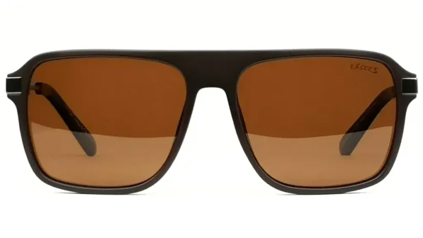 Pánské sluneční brýle EXCCES Polarized EX677-C03 - tmavě hnědá/šedá (hnědé zabarvení)