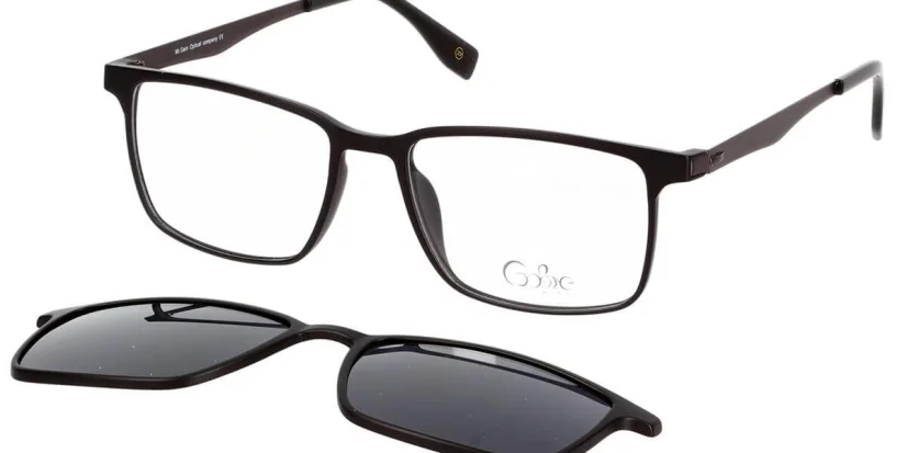 Brýlová obruba se slunečním klipem Cooline 157 c5 m.black-m.gun