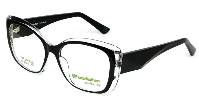 HORSEFEATHERS 3007 - Výběr: Brýlová obruba (včetně klipu), Barva: Černá/Crystal