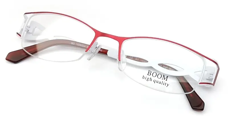 Dámská brýlová poloobruba BOOM BO 1459 col. 3 - červená (bílá)