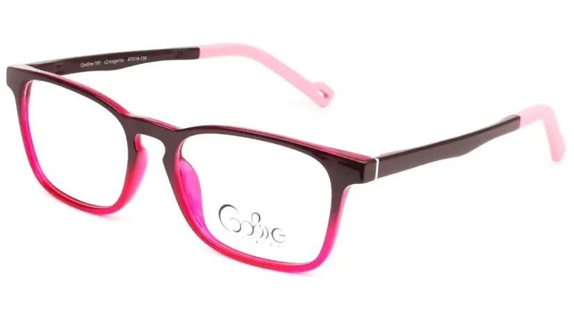 Dětská brýle se slunečním polarizačním klipem (2v1) Cooline 190 c2 magenta - fialová/růžová