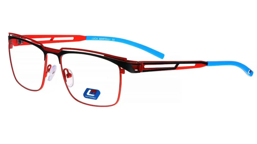 Pánská brýlová obruba Luca Martelli Sport Collection LMS 052 c1 - černá/červená/modrá