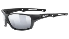 Sportovní polarizační brýle UVEX SPORTSTYLE 232 P BLACK MAT / POLAVISION MIRROR SILVER (CAT. 3)