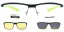 Pánská sportovní brýlová obruba HANNAH clip-on 6708 TR2