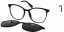 Brýle se slunečním klipem Cooline 159 c1 m.black-white