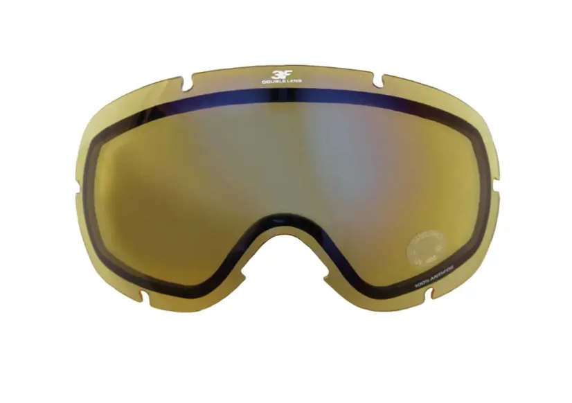 Náhradní sklo Naked - žluté s rozjasňujícím efektem vhodné do mlhy, na večerní i denní lyžování, Slun.filtr 1,5