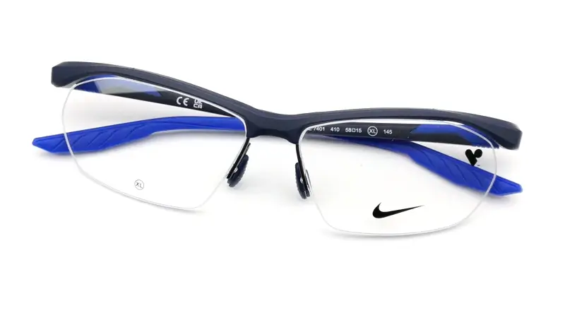 Pánská sportovní brýlová obruba NIKE NI7401 410 - tmavě modrá/modrá
