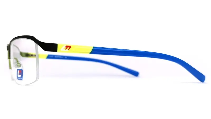 Pánská sportovní brýlová obruba Luca Martelli Sport LMS 064 Col. 01 - černá/žlutá/modrá