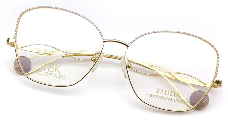 Zlacená dámská brýlová obruba EMILIA BY ENNI MARCO 18KT IV67-014 col.02 - zlatá