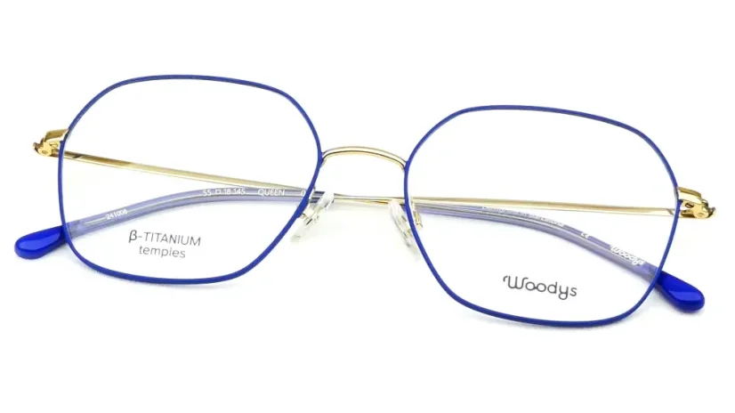 Dámská brýlová obruba Woodys 241008 QUEEN 03 - modrá/zlatá