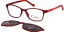Dětská brýle se slunečním polarizačním klipem (2v1) Cooline 189 c1 red - červená