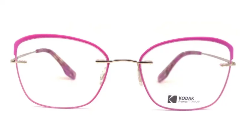 Dámská brýle KODAK FI70-49 101 Titanium - zlatá + růžový rámeček