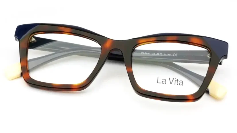 Dámská brýlová obruba La Vita PL8011 C2 - hnědá/tmavě modrá/krémová