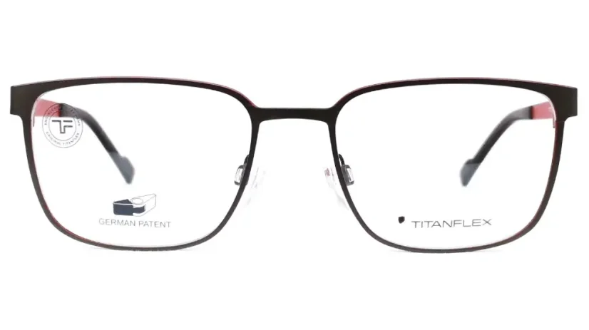 Pánská titanová brýlová obruba TITANFLEX 820943 35 - šedá/vínová