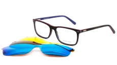 Pánské brýle (CLIP-ON) Roberto Carrer RC 1117 Col. 02 - černá/červená/modrá