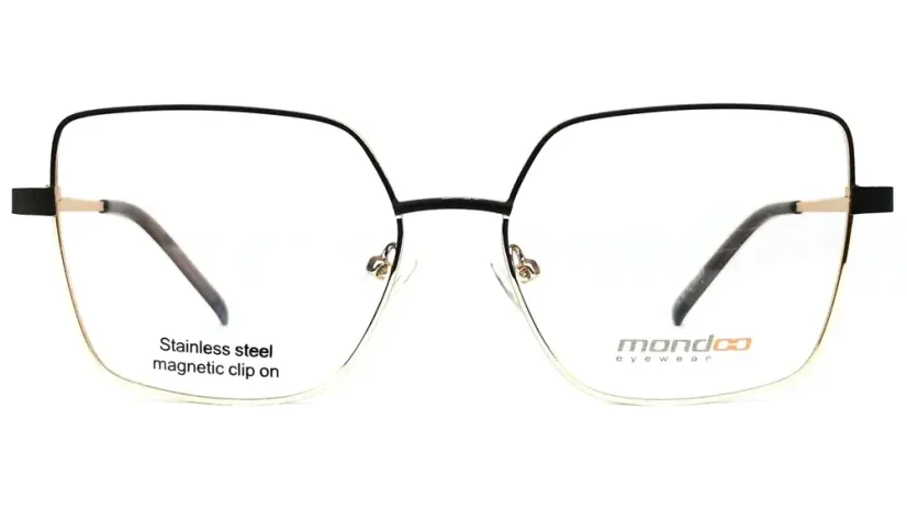 Dámská brýlová obruba MONDOO clip-on 0648 Col 02 - šedá/zlatá