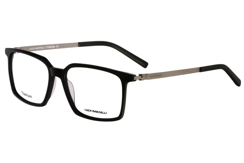 Pánská brýlová obruba Luca Martelli Titanium LM2201 COL. 01 - černá/kovová