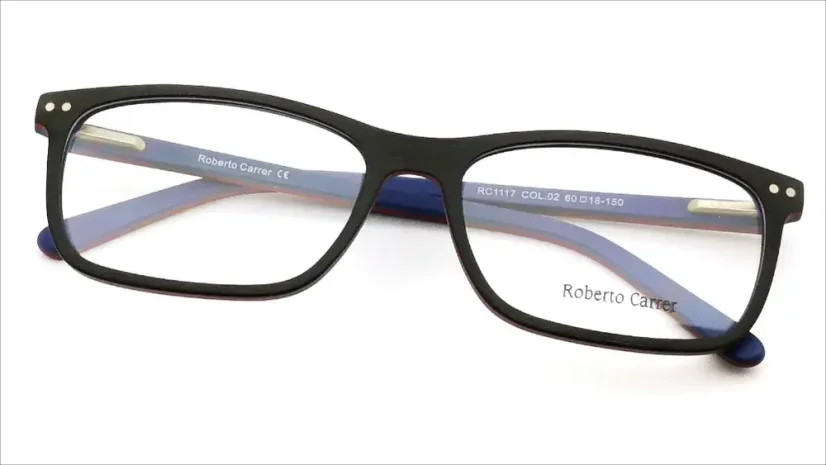 Pánské brýle (CLIP-ON) Roberto Carrer RC 1117 Col. 02 - černá/červená/modrá