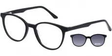 Brýlová obruba se slunečním klipem clip-on POINT 6141 c1 - černá/bílá