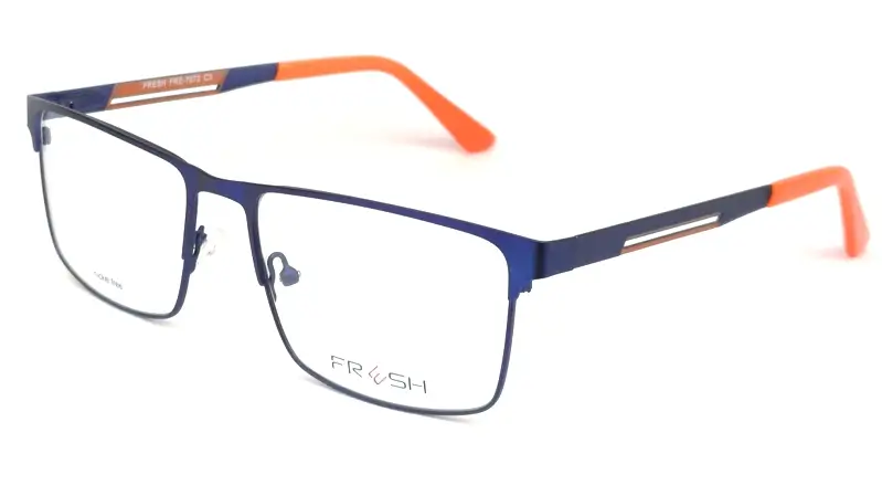 Pánská brýlová obruba se slunečním polarizačním klipem Fresh FRE-7872-C3 - modrá/oranžová