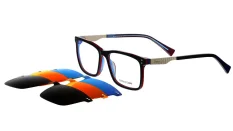 Pánská brýlová obruba s magn.klipy Roberto Carrer RC 1096 c2 - tmavě modrá/vínová