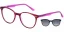 Brýlová obruba se slunečním klipem clip-on POINT 6141 c2 - červená/růžová